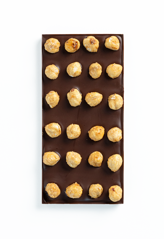 Noisettes caramelisées (noir 70%)