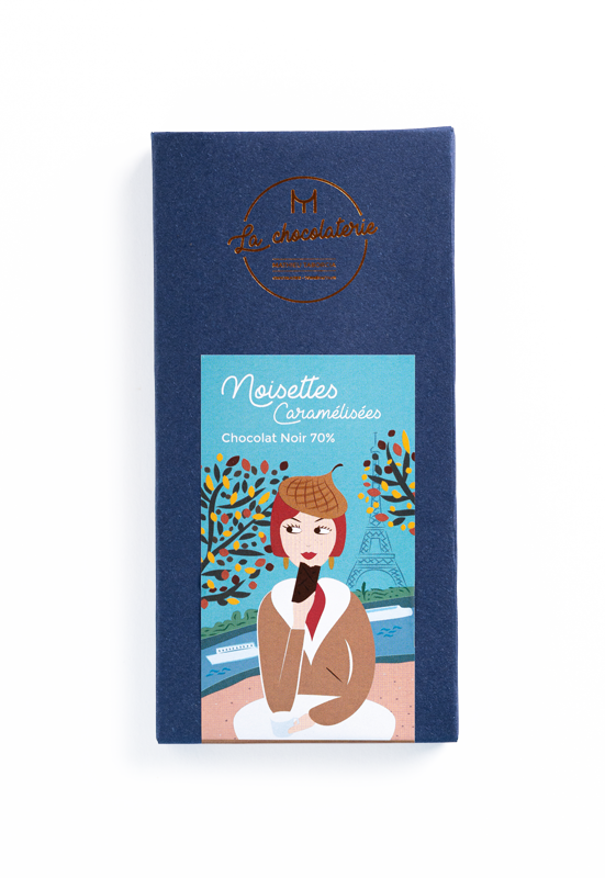 Noisettes caramelisées (noir 70%)