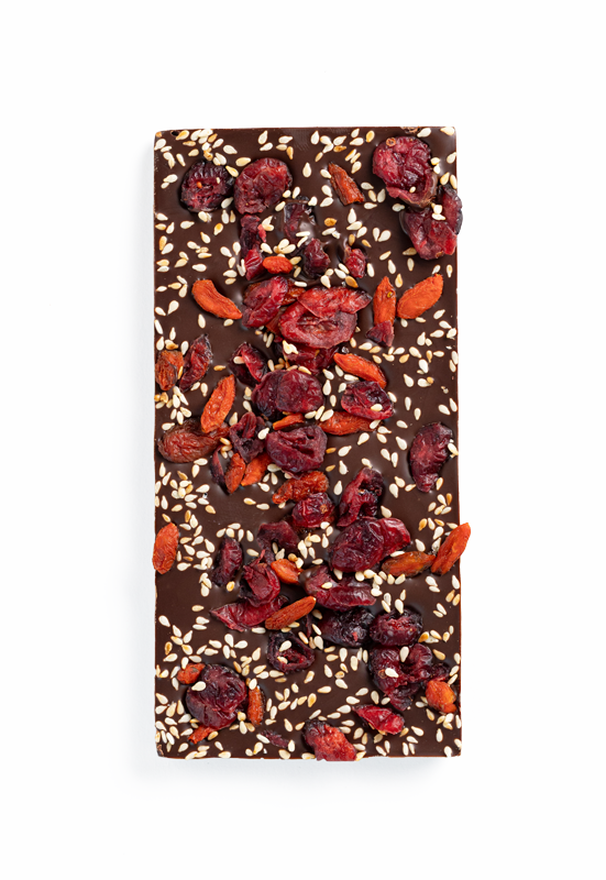 Cranberries et sésame grillé - (noir 70%)