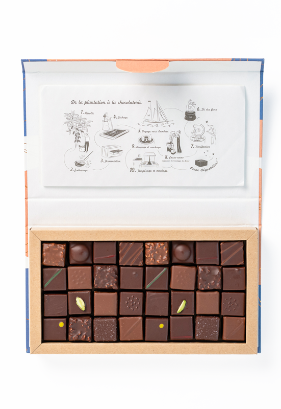 Coffret ganaches et pralinés (32bonbons)